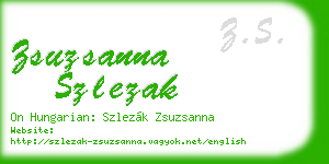 zsuzsanna szlezak business card